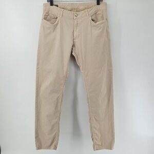 Peter Millar Crown Crafted Pants Mens 34x32 Tan Bedford Corduroy Straight Leg